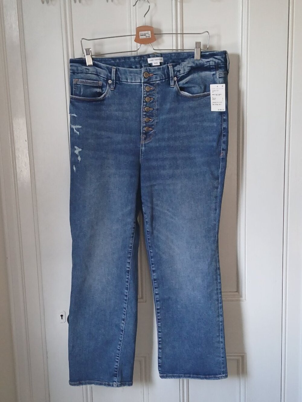 Good American Good Legs Straight Jeans Always Fits NWT size 14-18 button fly